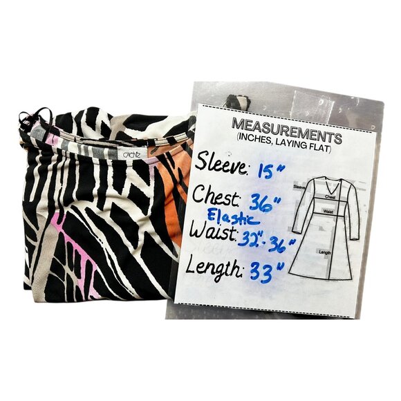 Caché Bold Zebra Abstract Retro Revival Y2K Boutique Glam Print Dres Sz 8 - Picture 6 of 6
